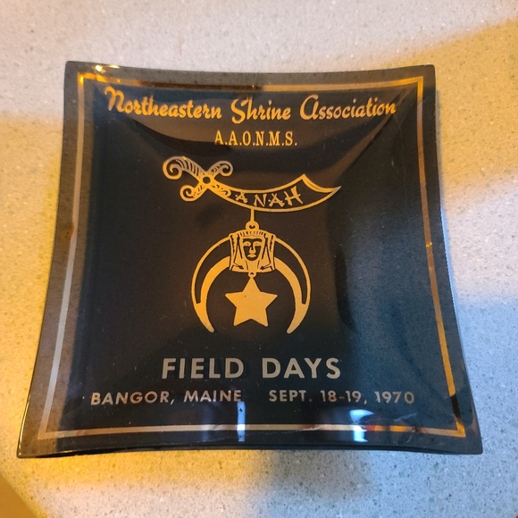 Sold! 1970s Bangor Maine Field Days Northeastern Shriner Association Ash Tray. - Picture 1 of 3